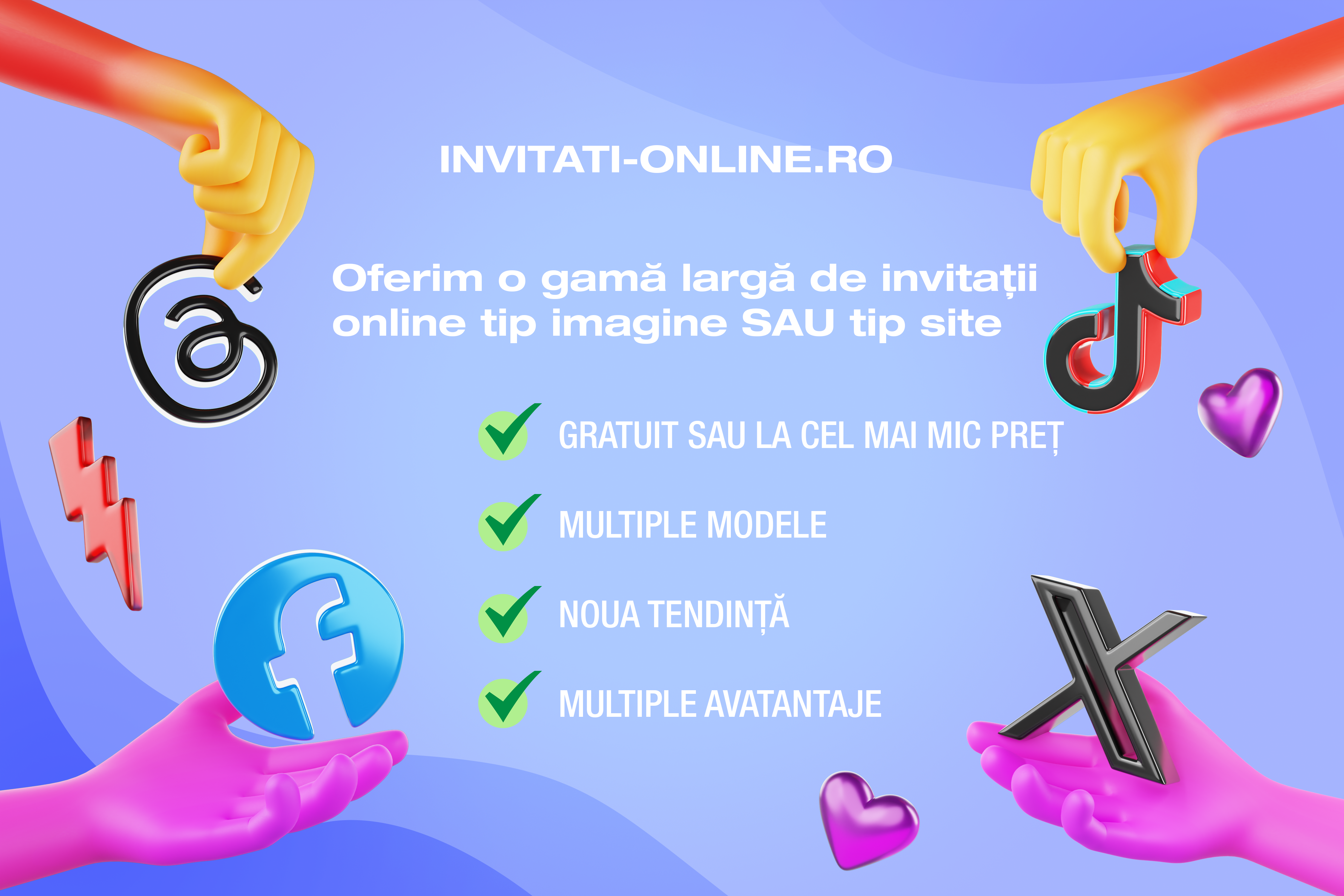 Obține o invitație online gratuită